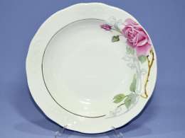 Тарелка  220мм  глубокая  Розовая нежность 8с0683