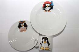 Н-р  детской посуды 3 пр. Пингвинчики   6с2552