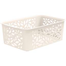 Корзина  Leaves 2,3л 222*153*81 молочн. ПБ447