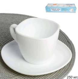 Н-р  чай. 12 пр.  250мл квадр Gray-FBD220-6A WHITE