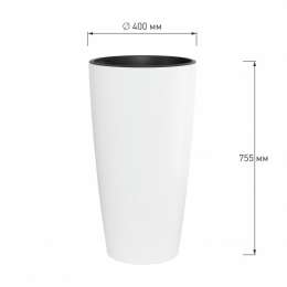 Кашпо напол.Рондо" 71л (23л) белый   М8877/1"