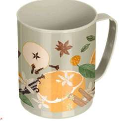 Кружка  0,4 л  PICNIC c декором 434220003/18 светло-серый