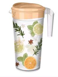 Кувшин с крышкой  1,5 л   оранж   433249008/9