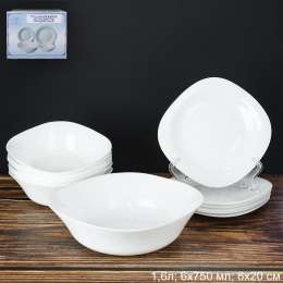 Сервиз стол. 13 пр.  87595/ GRAY квадр WHITE730558