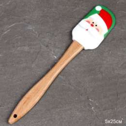 Лопатка силиконовая   25,5см Новогодняя К-700