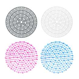 Коврик  в раковину  29см  силикон Паутинка 411-010