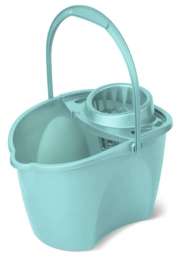 Ведро  12л овал отжим, слив Престо бирюзовое С646БИР/8